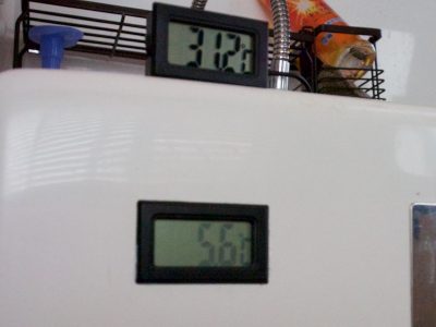 AC120Vで冷却した温度